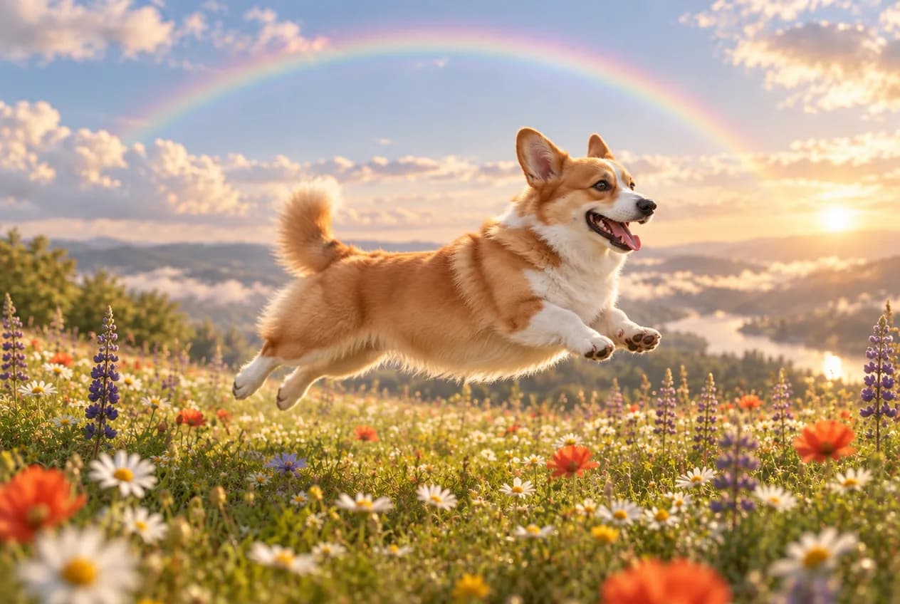 Zoomies Under the Rainbow